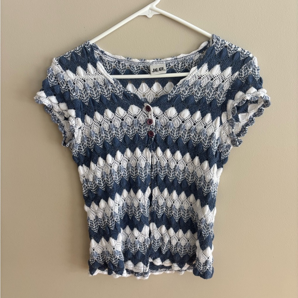Jalate Boho Crochet Knit Top